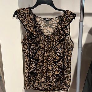 Womens tan/black blouse